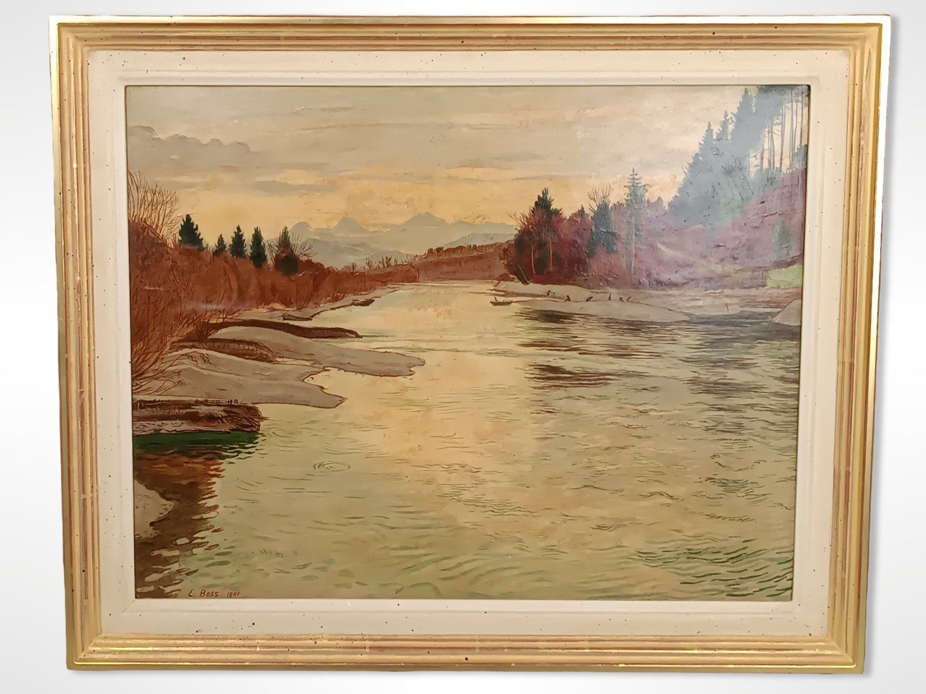 Grafica & Litografie: Lithographie "Aare bei Belp" – Usato da Suhr venduto da Restwert_Suhr