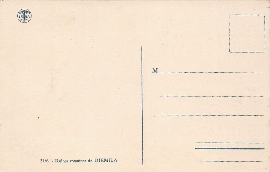 Cartoline postali: Djemila, Ruines romaines, vers 1920 – Usato da Frauenfeld venduto da POML 1