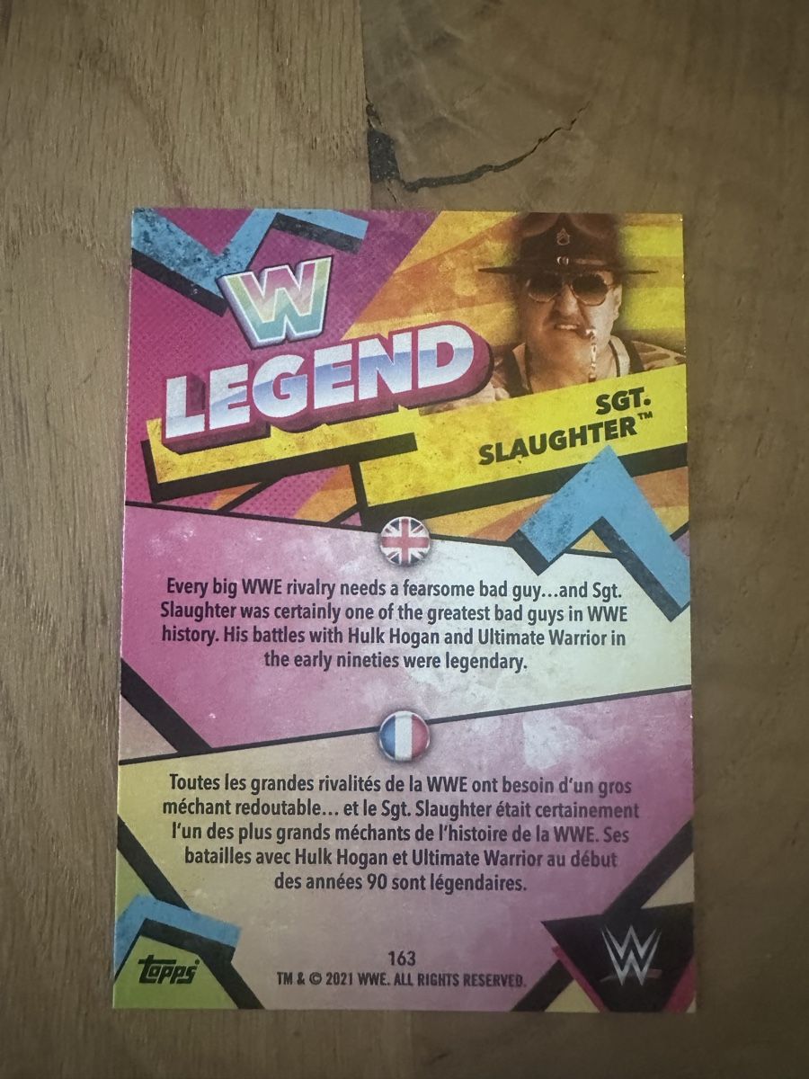 Topps Sammelbilder & Trading cards: Sgt. Slaughter WWE Legend Topps – Neu (gemäss Beschreibung) aus Luzern von LuzernTCGLab 1