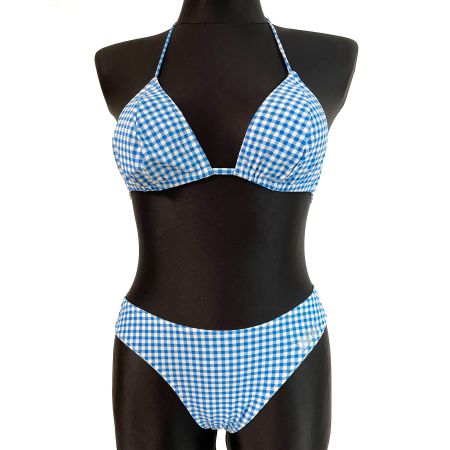 Bikini LAHCO Gr. 40 Vichymuster blau-weiss VINTAGE 1990s
