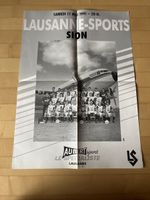 FC Lausanne Sports FC Sion Vintage Affiche de Match Poster