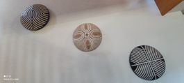 Lot de 3 boucliers traditionnels Bamiléké 32ø