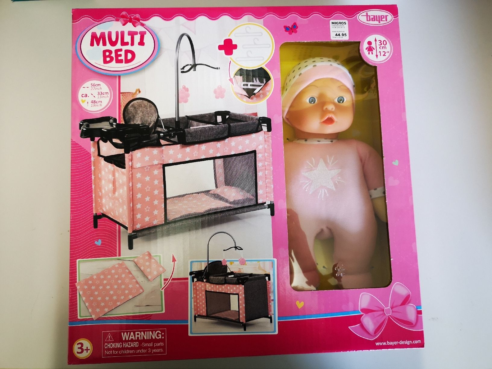 Puppen: Neue Puppe mit Bett von Bayer – Neu und originalverpackt aus Sevelen von gsandax