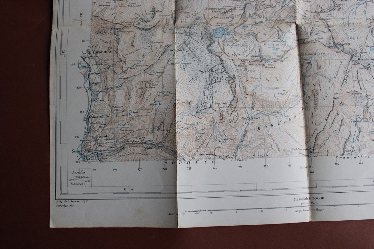 Cartine & Atlanti: Siegfriedatlas. Blatt 264 Schild – Usato da Wettswil venduto da roma010 1