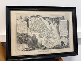 1852 Levasseur Map of the Department de L'Isere, France