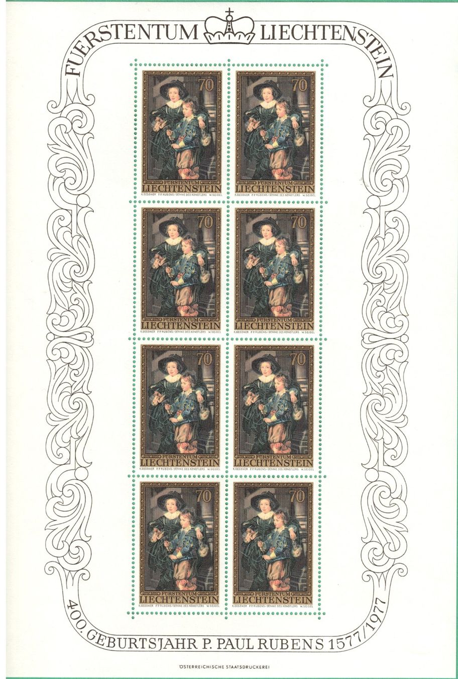 Tous les timbres: Kleinbogen  Peter Paul Rubens   1976    postfrisch – Neuf (Voir description) à Mellingen par Ginger 1