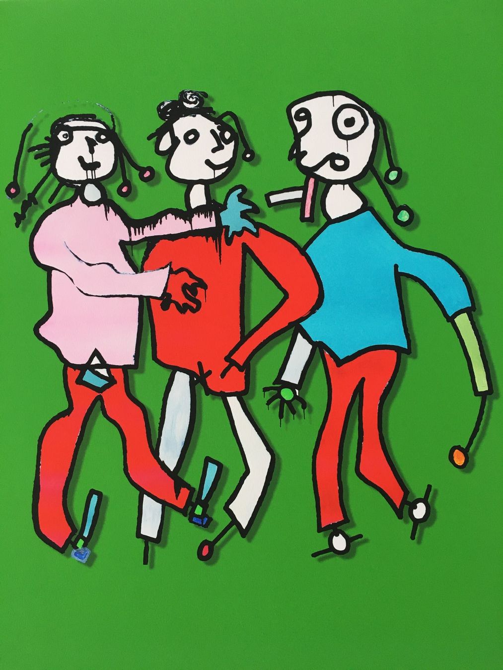 Grafica & Litografie: Paul Kostabi     "Exchange Students"      Giclee – Usato da Nennigkofen venduto da Sommersonnen 2