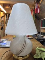 Wunderschöne Murano Lampe, Glas, weiss 50cm (D1)