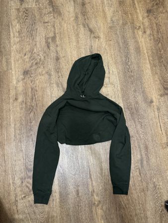 Grüner Crop Hoddie