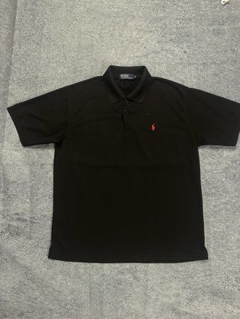 Polo Ralph Lauren cm, schwarzes Poloshirt, Grösse L