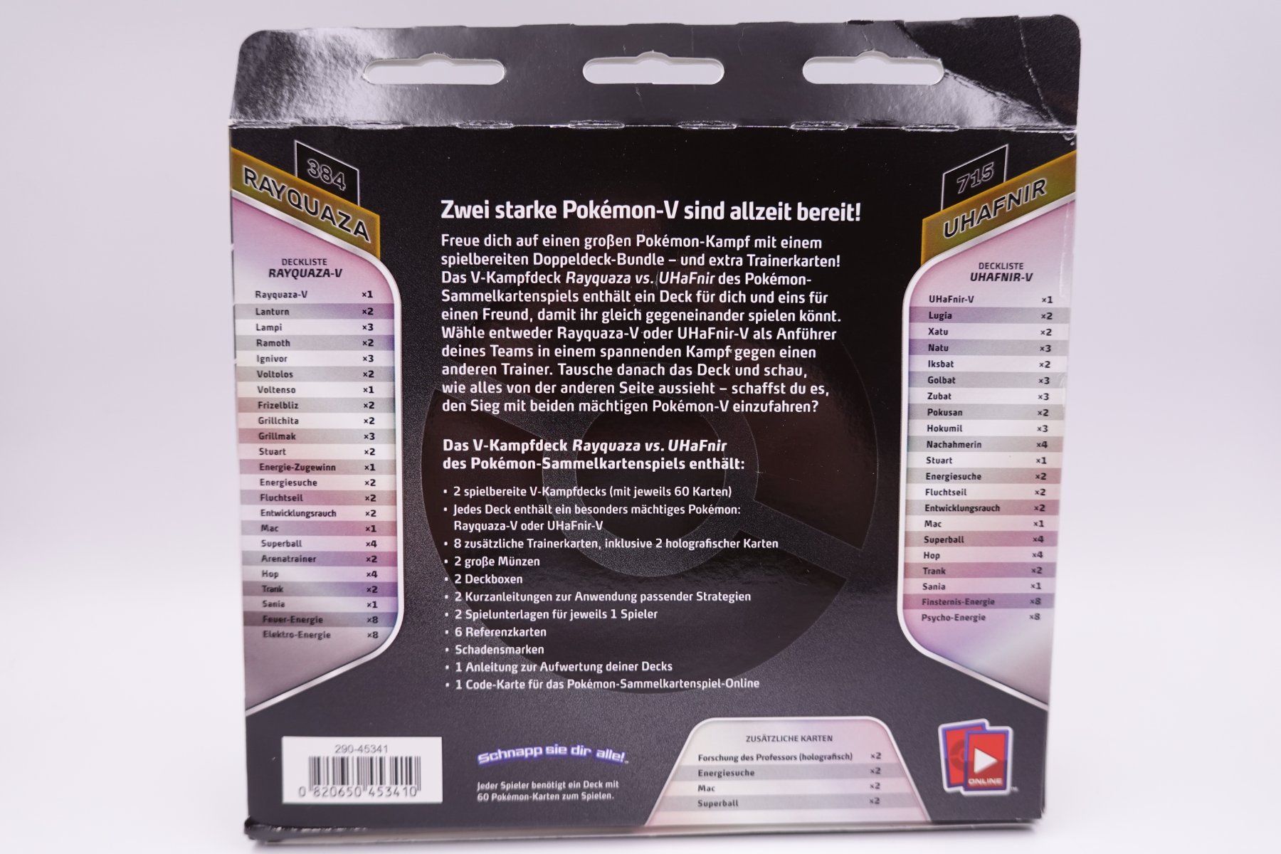 Pokémon Carte collezionabili: Pokémon - VBattle Decks - Rayquaza V VS UHaFnir V – Usato da Herisau venduto da ZelliZone 1