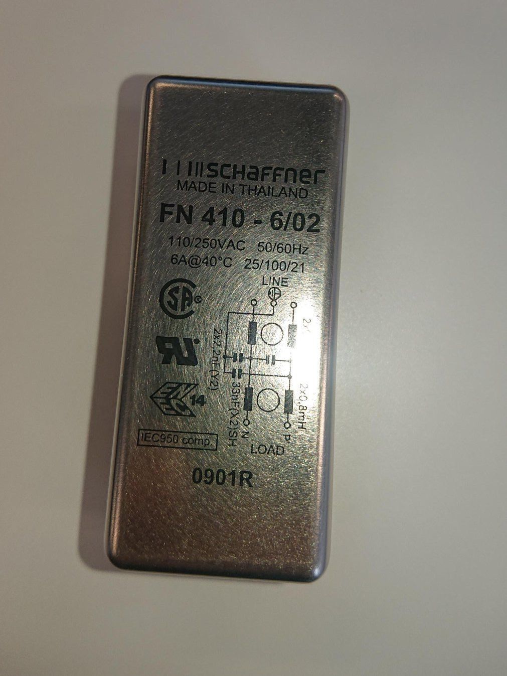 Componenti elettronici: SCHAFFNER Netzfilter  250 VAC, 6A - FN410-6-02 – Nuovo (secondo la descrizione) da Grenchen venduto da Zombiepolizist