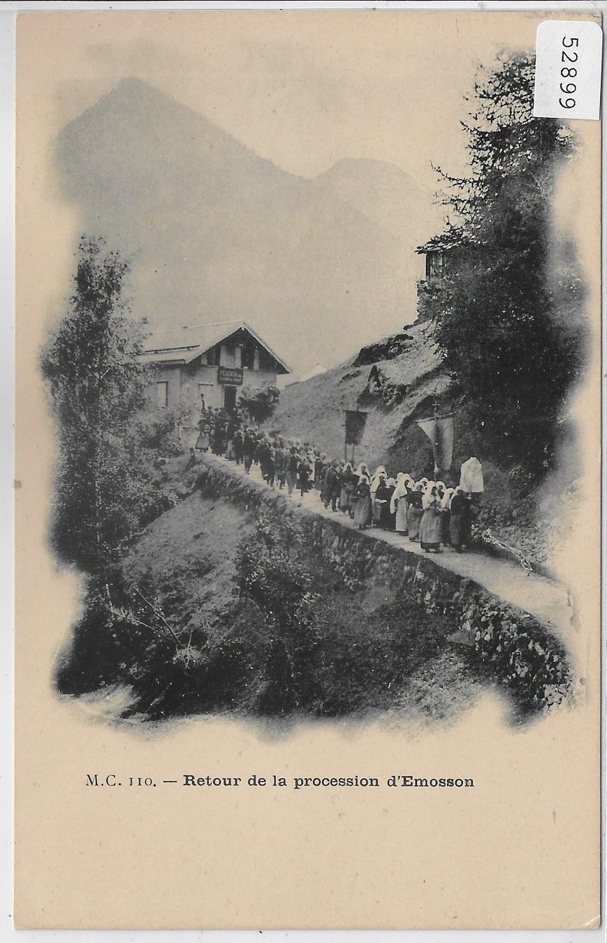 Cartes postales: Retour de la procession d'Emosson – D'occasion à Ettingen par Kartenplanet