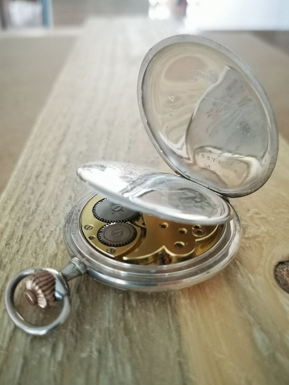 Orologi: Taschenuhr Savonnette Alecto, 50 mm, 800 Silber – Usato da Biel/Bienne venduto da boskob 1