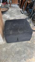 Footstool black fabric square used condition