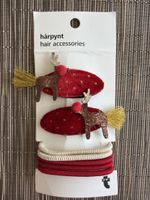 Haarspangen, Haargummis Renntier / Weihnachten NEU