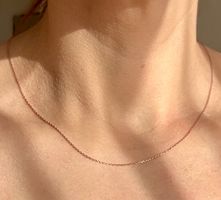 Kette 45+5cm Halskette 925 Silber roségold fein Ankerkette