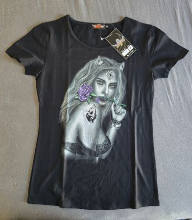 T-shirt Rock Angel noir, taille M neuf