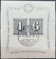 1943 Jubiläums-Block sauber ⦿ Kerns SBK 90.- günstig