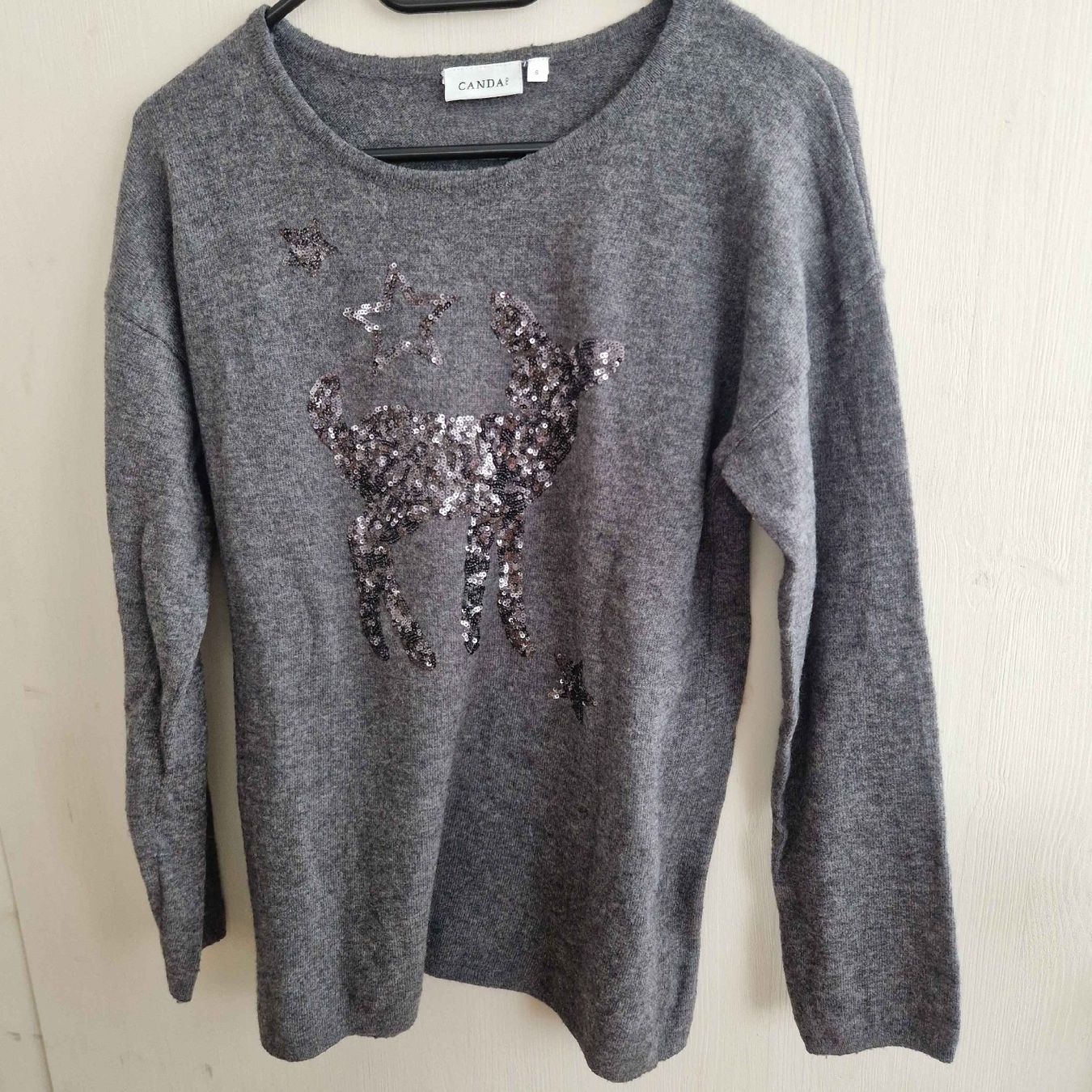 C&A Maglioni & Felpe: Pullover, Grau, Gr S, Winter Pulli / Reh Weihnacht – Nuovo (secondo la descrizione) da Nendeln venduto da Zopfie_