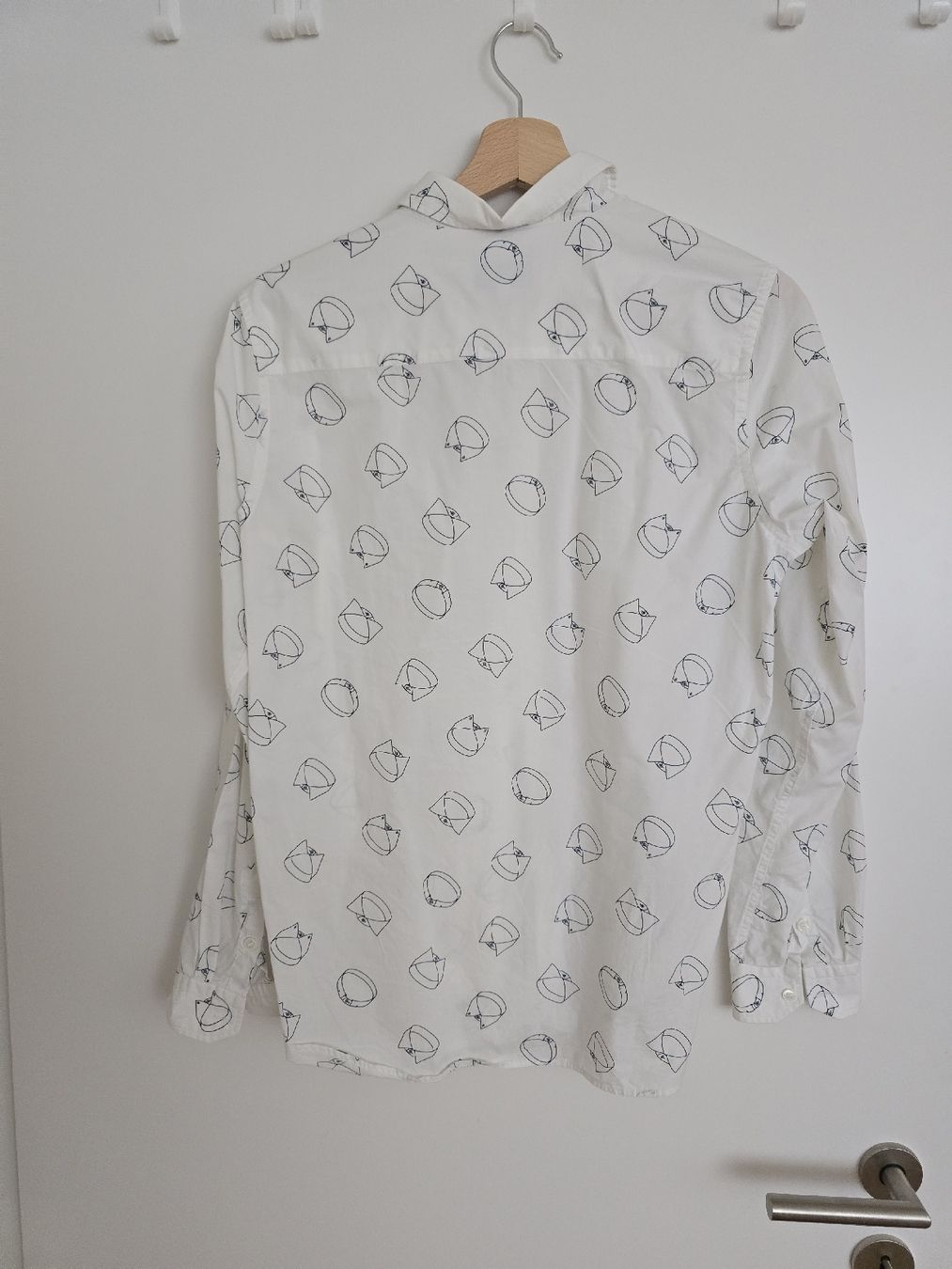 Camicette: Alain Figaret Shirt White Patterned Classic Fit Size 40 – Usato da bern venduto da gsh_2w9d 1