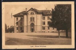 AK Lyss, Neues Schulhaus, 1920