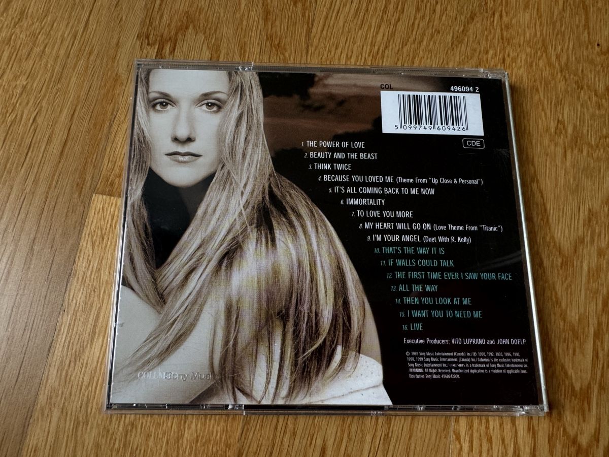 CD: Celine Dion "All the Way" CD  – Usato da Zürich venduto da wtpooh 1