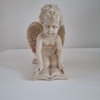 Engel Figur - Schutzengel mit Buch - Neuwertig