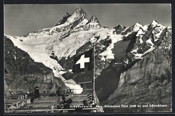 Cartes postales: Grindelwald, Berg-Restaurant First, Inh. – D'occasion à Berlin par bartko-reher