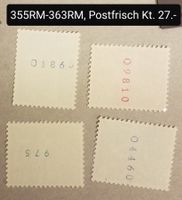 MA402) 355RM-363RM, Rollenmarken, postfrisch Kt. 27.-