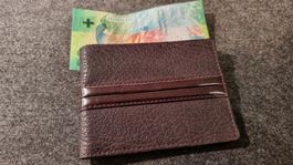 Portemonnaie aus Leder in dunkelbraun