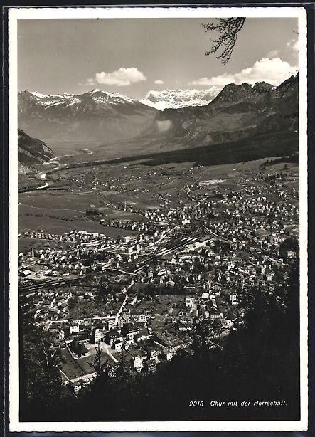 Cartoline postali: Chur, Chur mit der Herrschaft aus der Vo – Usato da Berlin venduto da bartko-reher