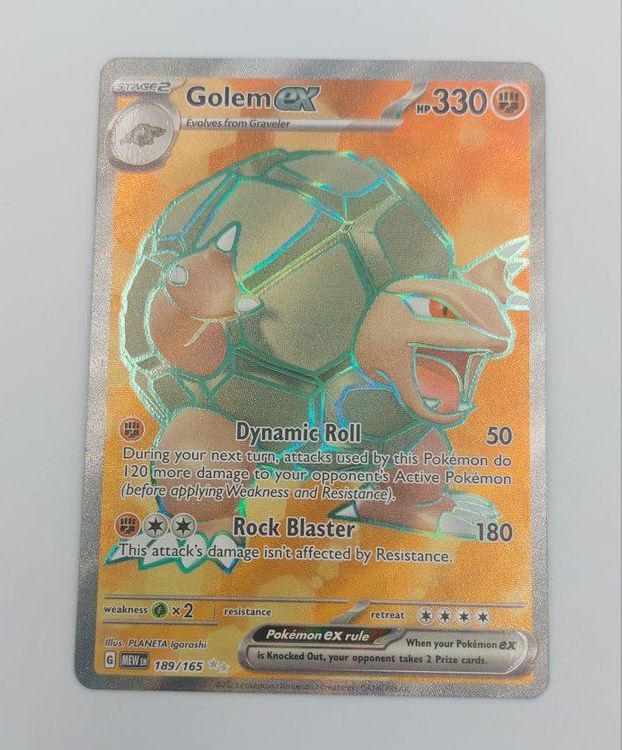 Carta Pokémon Golem Ex 189/165 – Set 151 – Full Art Ultra Rare – Singola - 2