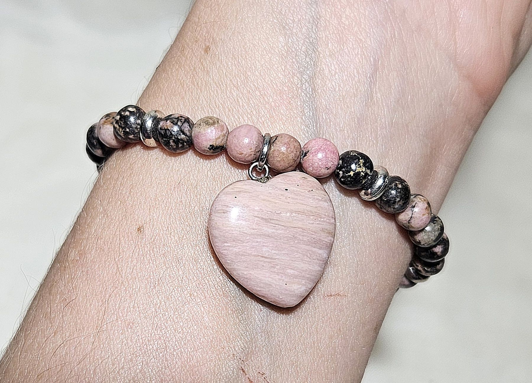 Bracciali & Braccialetti: Rhodonit-Herz Armk. - Spendenaktion – Nuovo (secondo la descrizione) da Unterkulm venduto da Nachtigall 4