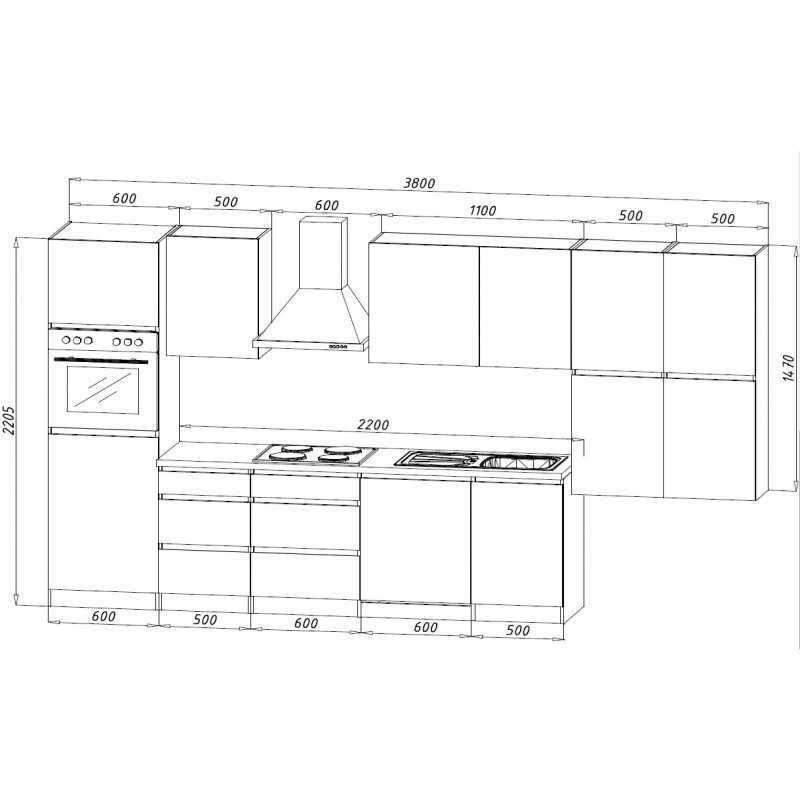 Cucine complete: 486 Küchenzeile Küchenblock 380cm E/SO/GR -Einbauküche Küche – Nuovo e nell'imballaggio originale da Wallenwil venduto da toesstalvertrieb 7