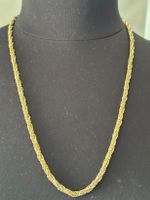 Collier vntage Grossé chaîne torsadée plaqué or 61 cm
