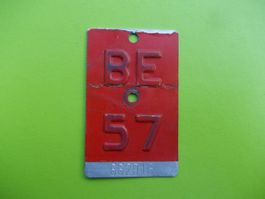 Velonummer / Fahrradnummer BE 57