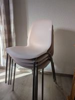 4 Stk. rosa Stühle von Ikea, stapelbar