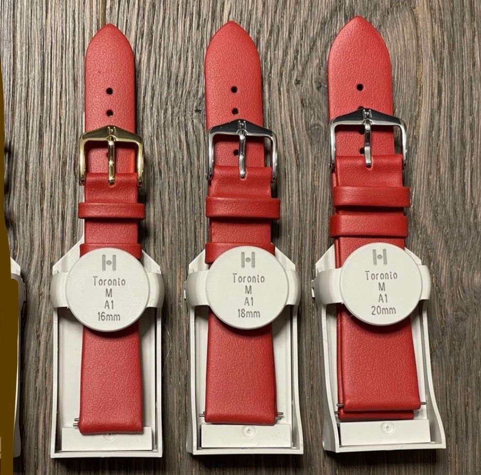 Bracciali & Braccialetti: 1 Stk. HIRSCH Kalbsleder Uhrenband TORONTO 16 oder 20mm – Nuovo e nell'imballaggio originale da Embrach venduto da selfie13 2