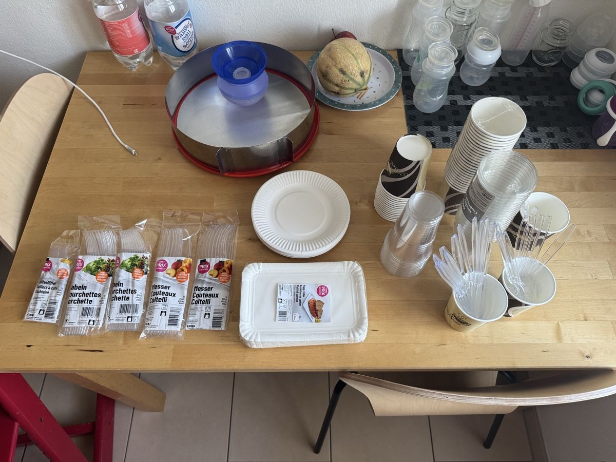 Services de table: Plastikgeschirrset – Neuf (Voir description) à Biel/Bienne par Mia2025