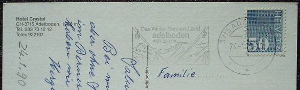 Cartes postales: ADELBODEN Hotel Crystal - Auto – D'occasion à Jona par philajona 1
