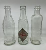 3 Vintage Coca Cola-Flaschen