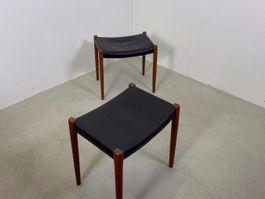 Dänischer Mid-Century Teak Hocker Møller