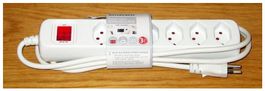 Steckdosenleiste 6-fach, NEU mit Schalter, weiss, max. 2300W