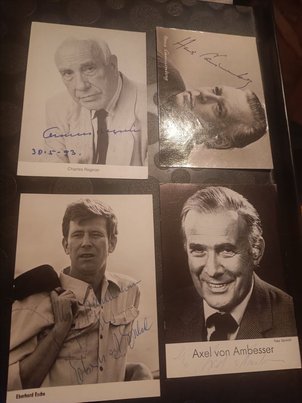Autografi: Schauspieler Mix - 4 signierte alte  Autogrammkarten - Set – Usato da Menziken venduto da Artographs