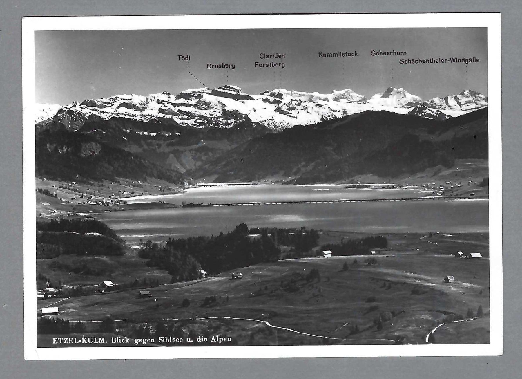 Cartoline postali: 1955, ETZEL-KULM GEGEN SIHLSEE – Usato da Pura venduto da ulisse1957
