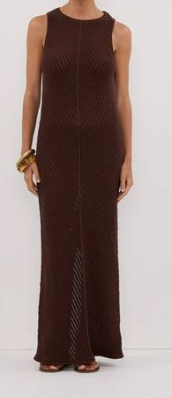 Sommerkleid von DISSH Schokobraun / Gr. S