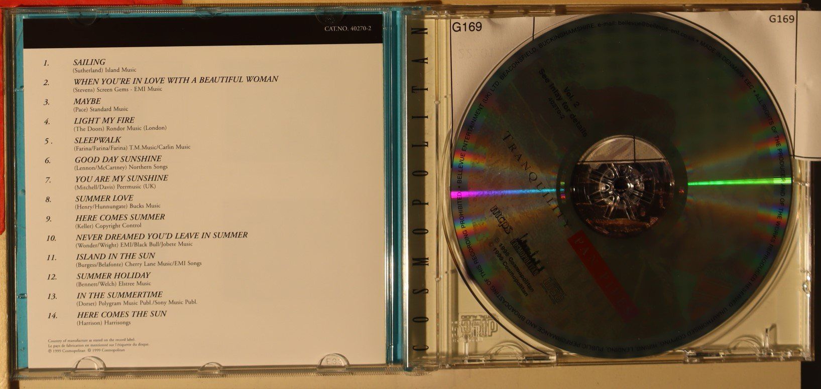 CDs: Various ‎– Tranquility Pan Pipes – D'occasion à Luzern par CONTENTI 1
