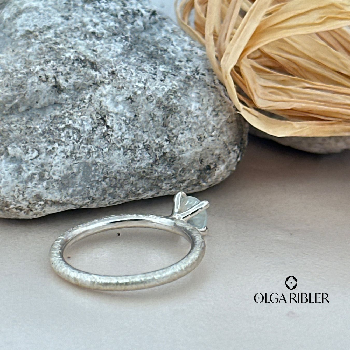 Olga Ribler Anelli: Blau Topas Ring Silber matt 54 – Nuovo (secondo la descrizione) da Luzern venduto da byolgaribleroutlet 7