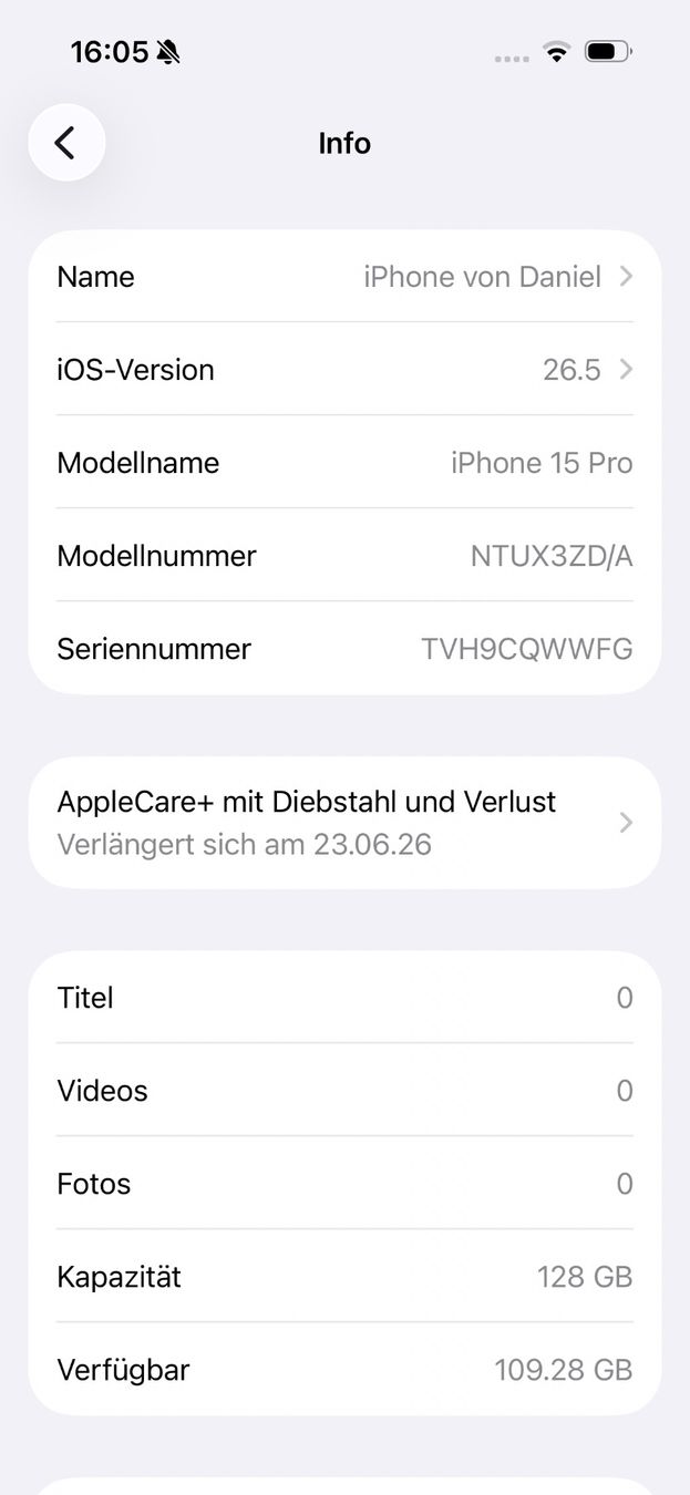 Apple Telefoni cellulari / Smartphones: iPhone 15 Pro 128GB Silber – Nuovo (secondo la descrizione) da Winterthur venduto da Haesle 9